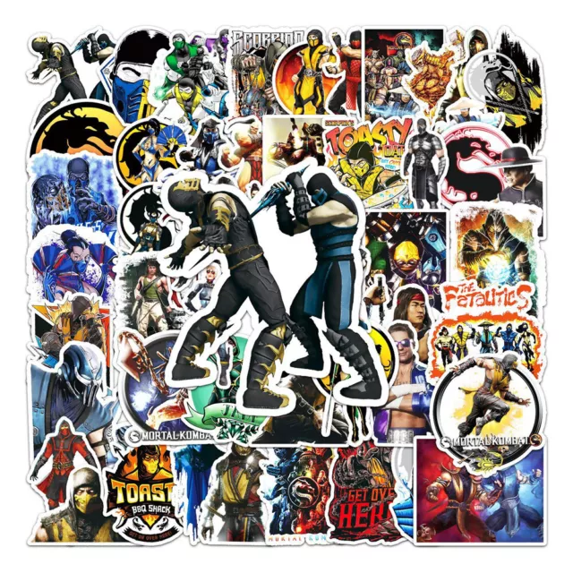50pcs The Game MORTAL KOMBAT Skateboard Stickers Car Truck Laptop Vinyl Decals