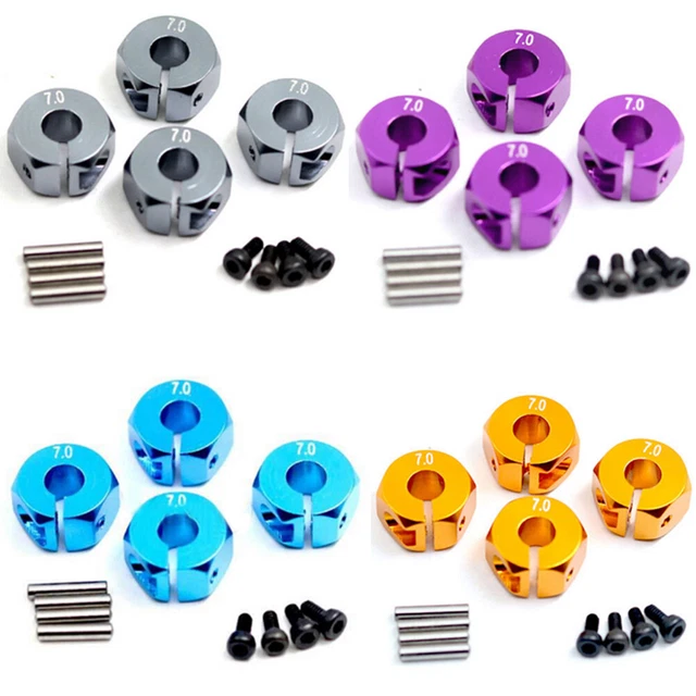 Adattatore Ruote RC 8mm A 12mm Adattatore Per Ruote RC Da 8mm A 12mm - Foro 4mm, Fibra Di Carbonio PETG Rinforzata, Colore Nero Adattatore Universale RC - Foto 5