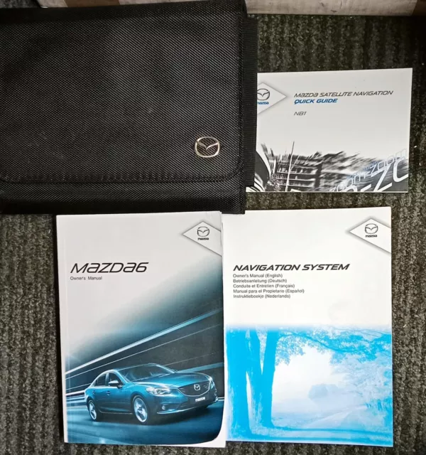 Mazda6  Owners + Navi Manual Handbook Wallet Quick Guide Print 2014 ref 892