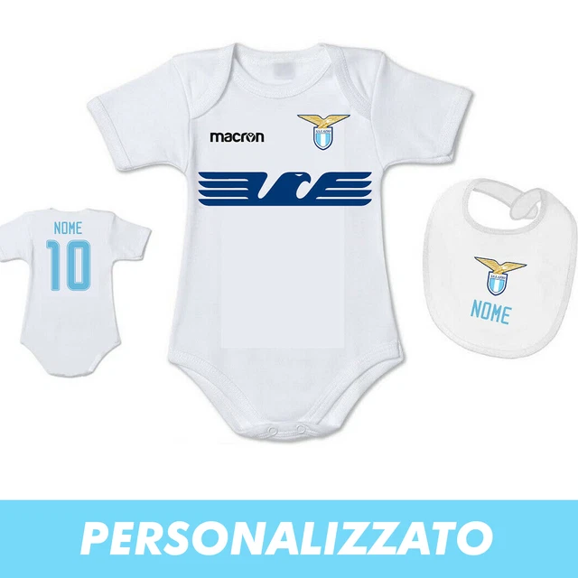 Coordinato Body Bavaglino Neonato Lazio Personalizzato Con Nome Idea Regalo