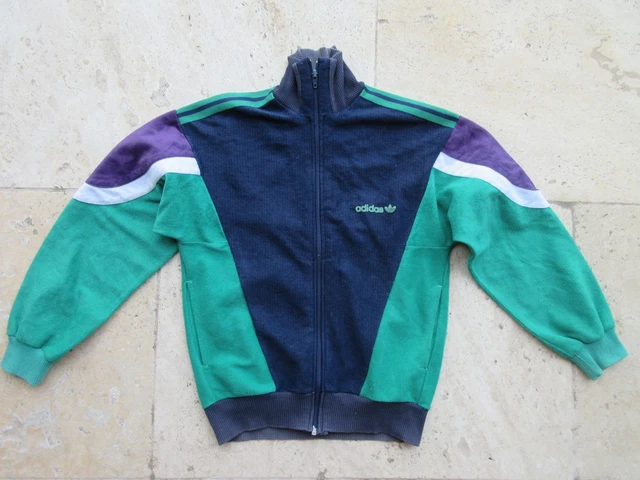 Veste Adidas Vintage Velours Années 80 KEYROLAN VELVET - Taille M, Couleur Violet