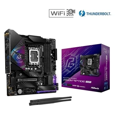 ASROCK Z890M RIPTIDE WIFI Phantom Gaming Intel 1851 Socket Motherboard ...