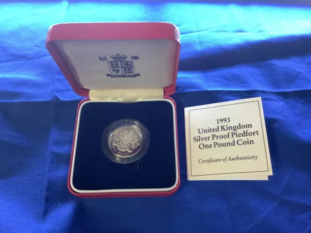 1993 U.K. Silver Proof Piedfort One Pound Coin!