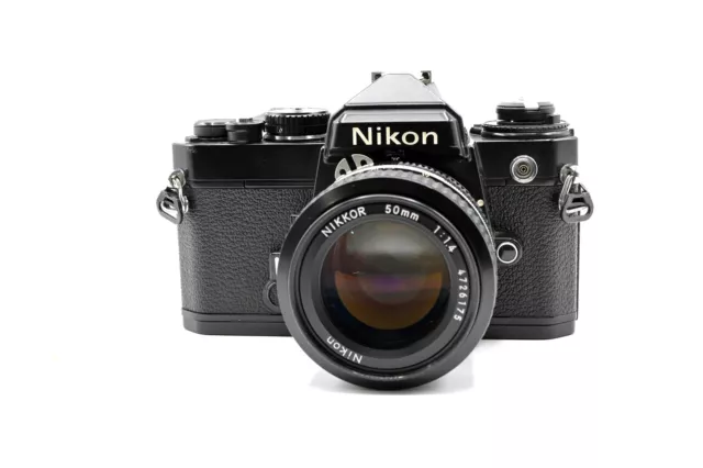 Nikon FE Manual Camera in Chrome or Black w/ optional 50mm 1.8 or 1.4 AI lens