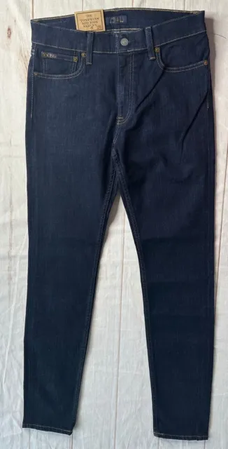 NWT Polo Ralph Lauren Womens Jeans Navy Blue 25 The Tompkins Mid Rise Skinny