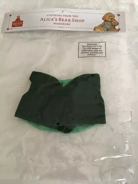 Alice's Bear Shop Clothing Woodroffe's Green Vest * By Charlie Bears