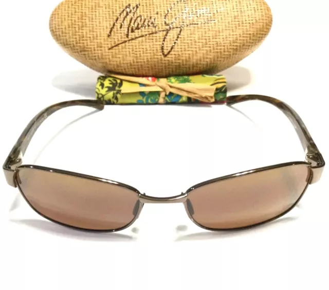 RARE MAUI JIM KALA SUNGLASSES Brown Frames w/ Bronze Polarized Lenses MJ 101-25