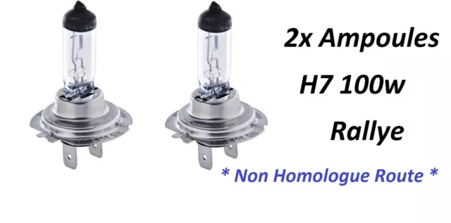 2 AMPOULES 100w H7 RALLYE NON HOMOLOGUE ROUTE