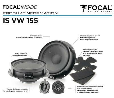 165 mm pour Voiture Haut-Parleur/Enceinte complète pour VW Passat CC/B6/B7 Crunch Avant/arrière 16,5 cm 