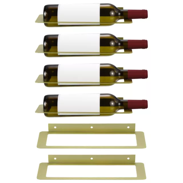 Wine Rack Wall Mounted Wine Bottle Holder Wall Display Rack For Home Decor Gold