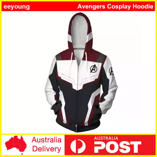 Avengers Endgame Quantum Realm Zipper Jacket Advanced Tech Cosplay Hoodie