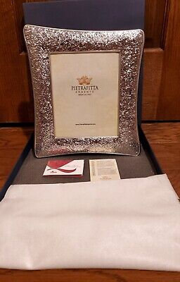 Pietrafitta Argento Large Silver Picture Frame w/Authenticity Card & Dust Cover