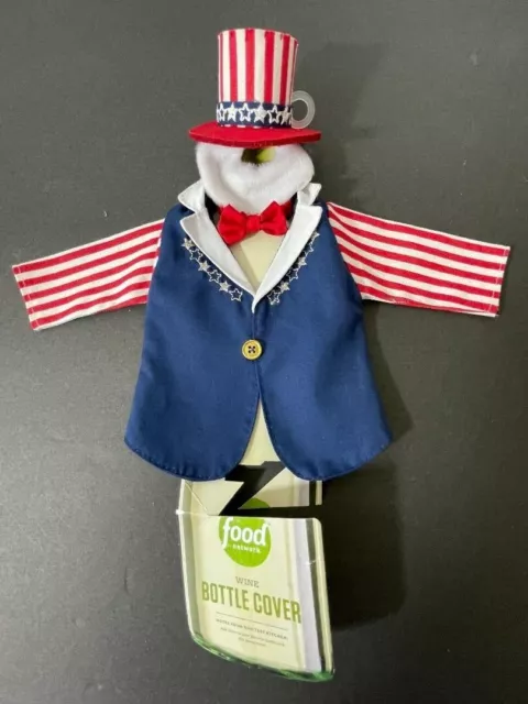 Food Network Patriotic Wine Bottle Cover