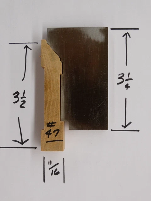 Shaper / Molder Custom Corrugated Back / CB Knives For 11/16" x 3 1/2"+- Casing