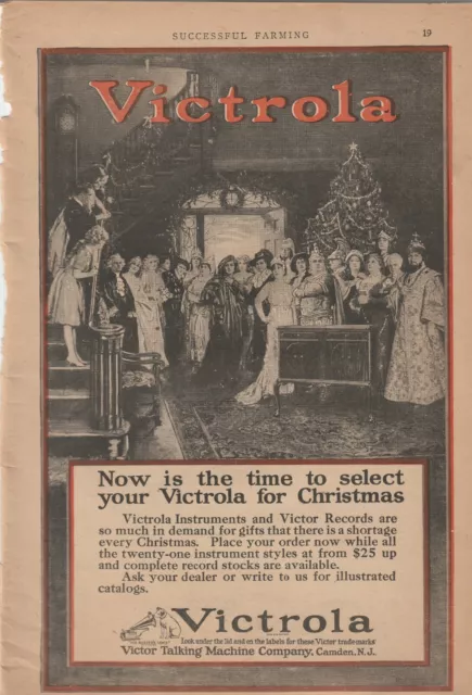 Original 1923 Victrola Christmas Magazine Ad