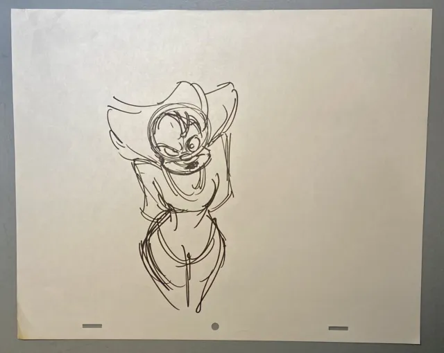 1990s Original Disney Animation Drawing Sketch Art Goof Troop Angry PEG PETE 😡