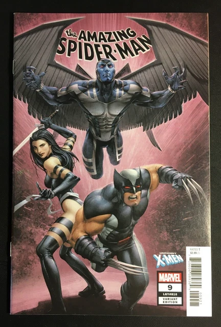 Amazing Spider-Man 9 Variant Clayton Crain Psylocke Wolverine X Men V 5 1 Copy