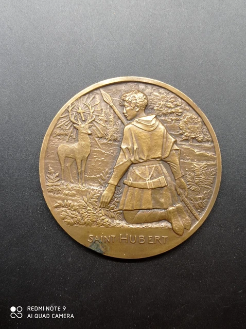 Ancienne Médaille De Chasse Française En Bronze - État Très Bon