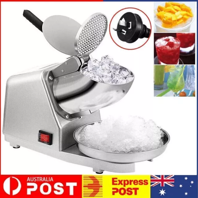Electric Ice Crusher Shaver Machine Commercial Snow Cone Maker 2200R/min 380W