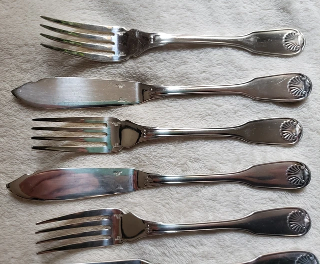 24 Couverts à Poissons Christofle Modèle Vendôme - Argent Plaqué - Neuf Sous Blister