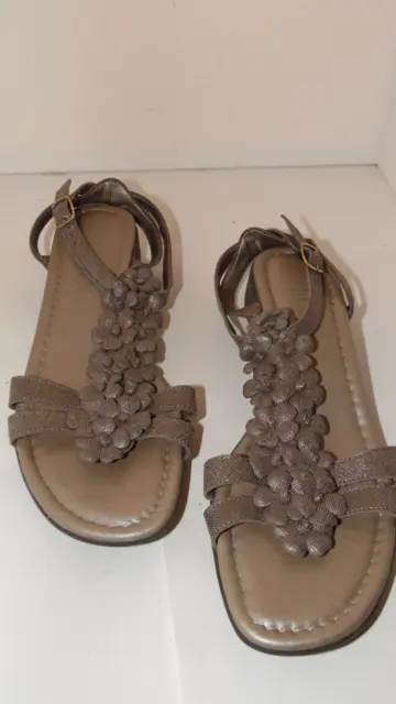 The Flexx Women Gladiator Sandals sz 8.5 New Floral Gladiola Comfort Shoe Leathe
