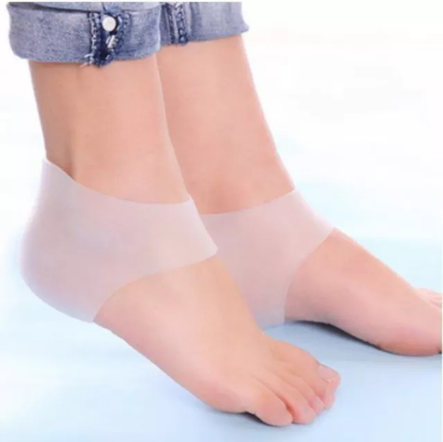 1-Pair Silicone Gel Heel Socks for Cracked Feet-Moisturizing Skin Care Protector 2