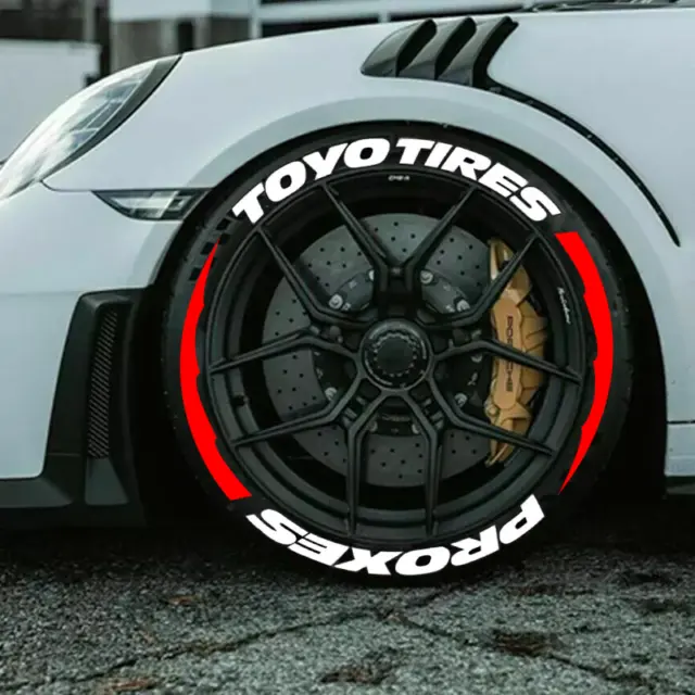 Tire Lettering Sticker TOYO TIRES PROXES 1.20'' 15''-24'' Wheel 4 Sets W Stripes