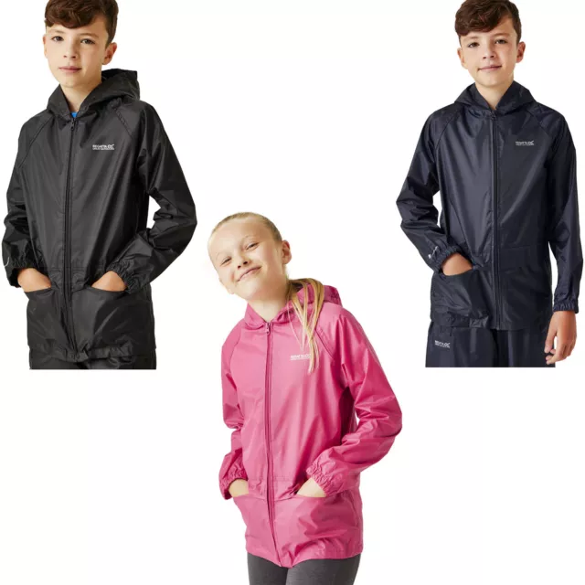 Regatta Kids Boys Girls Stormbreaker Waterproof Shell Walking Jacket Rain Coat