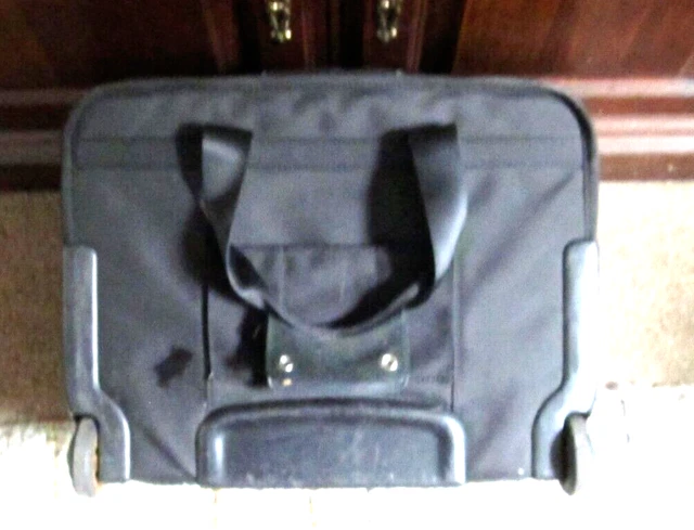 TUMI Alpha Deluxe Expandable Wheeled Rolling Briefcase Black Travel Bag #26103D4 2