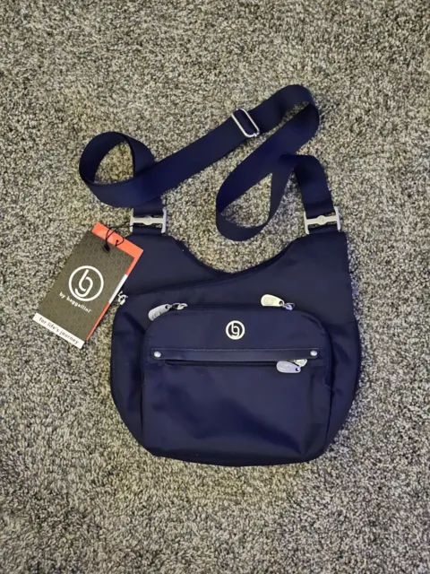 Baggalini Charlotte Crossbody Bag Navy NWT Medium Adjustable Strap Purse Handbag