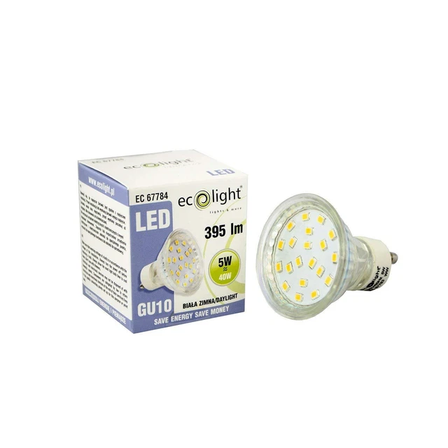 Led Bulbs Company ECOLIGHT GU10 5W Non-Dimmable Daylight LED Bulb: 40W Equivalent £9.99 ...