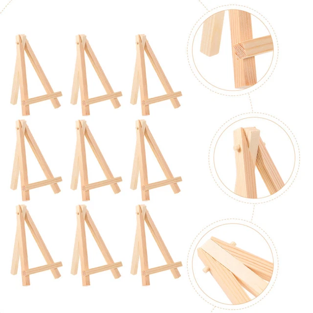 20 piezas Mini caballete de madera caballete soporte para teléfono trabajo soportes para fotos