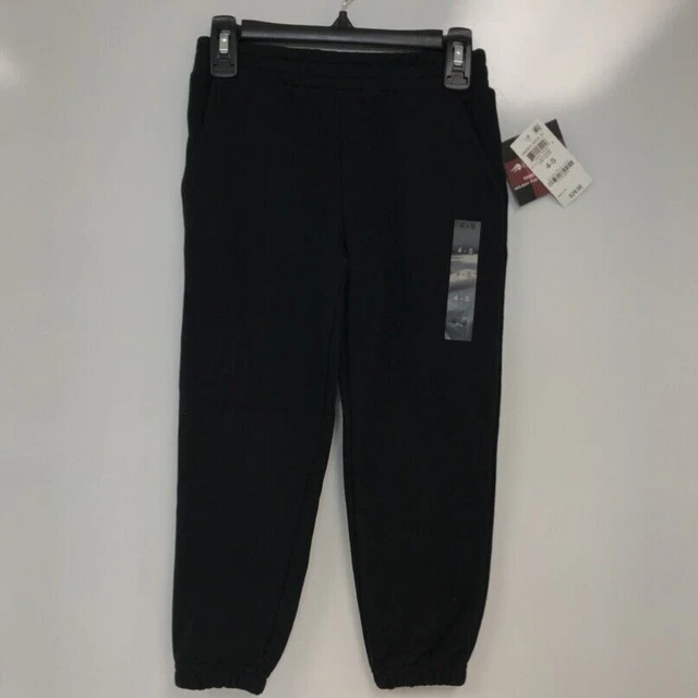 Ideology Big Kids Deep Black Unisex Family Fleece Sweatpants Joggers Size 4-5