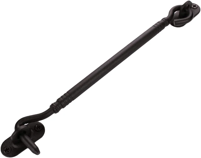 Barn Door Hook and Eye Latch 8Inch Heavy Duty Solid Extra Thicken,Sliding Door L