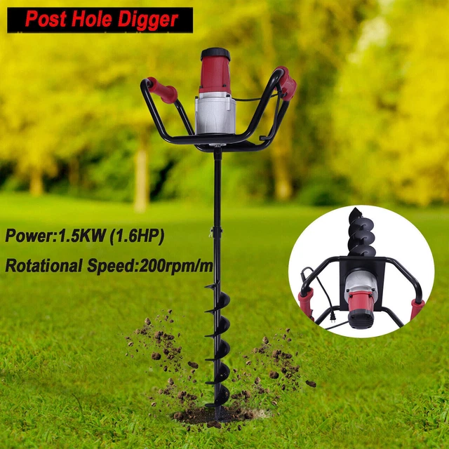 1.6HP POST HOLE Diggers 110V Electric Garden Auger Digging Drill w