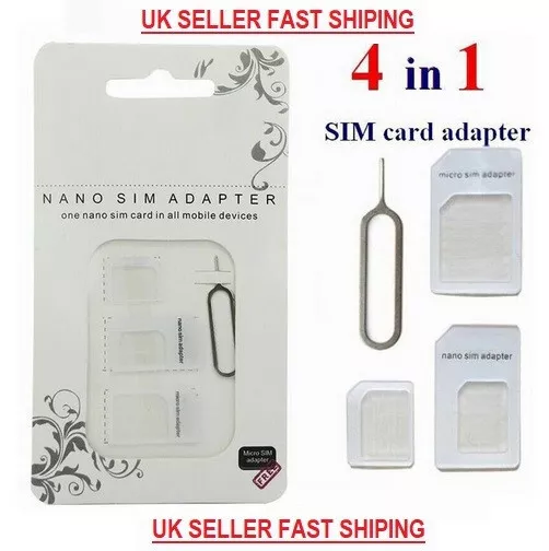SIM Card Adapter NANO to MICRO Converter Universal Iphone Samsung !FREE FAST UK
