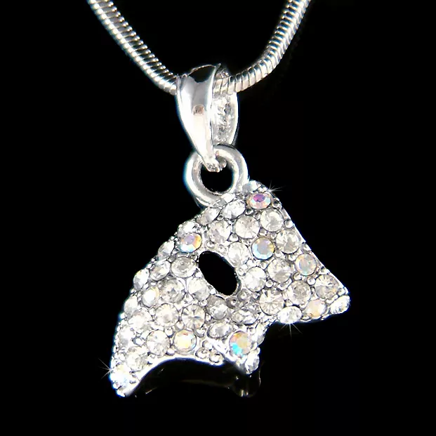 ~Phantom of the Opera Mask made with Swarovski Crystal Masquerade Charm Necklace