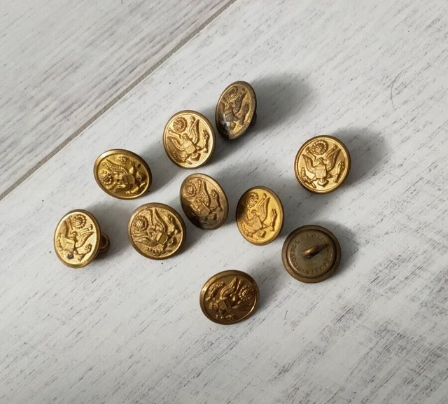 Lot De 12 Boutons De Jeans En Laiton De 17 Mm - Marteau Sur