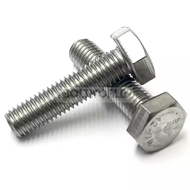 1/4 5/16 3/8" Unf Set Screws A2 Stainless Steel Hex Hexagon Fully Threaded Bolts