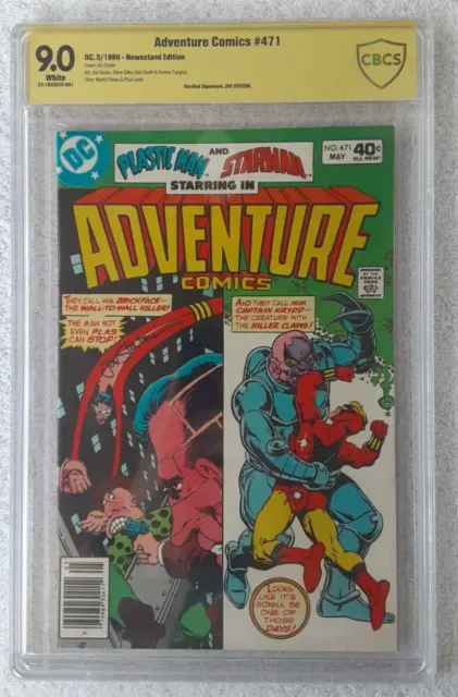 Adventure Comics #471 (DC, 5/80) CBCS 9.0 VF/NM "signature: JOE STATON"