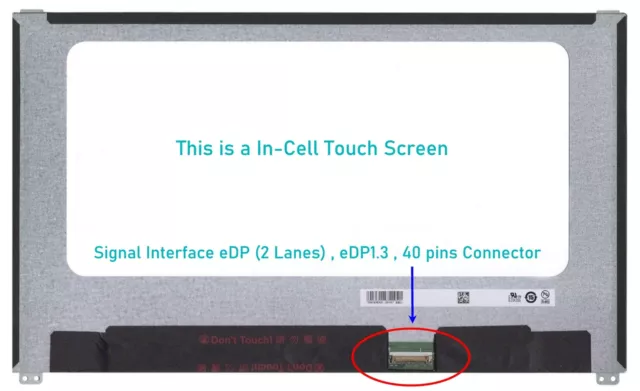 Ersatz Für Dell Dp/N 5Cxrv Cn-05Cxrv 14" Incell Touch Laptop Displaypanel 3