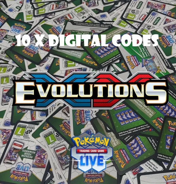 10 - XY Evolutions Digital Booster Codes Pokemon TCG Live sent via ebay ...