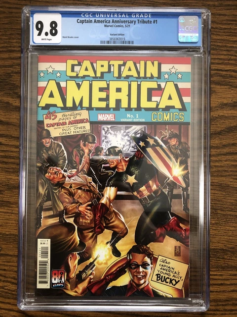 Captain America Anniversary Tribute #1 - Brooks Variant 2021 - 9.8 CGC GRADED