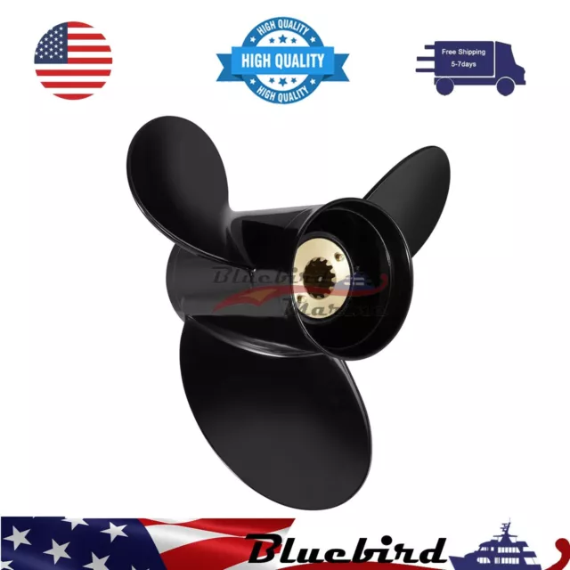 10 3/8 x 14 Aluminum Outboard Propeller fit Mercury Engines 25-70HP,13 Tooth,RH