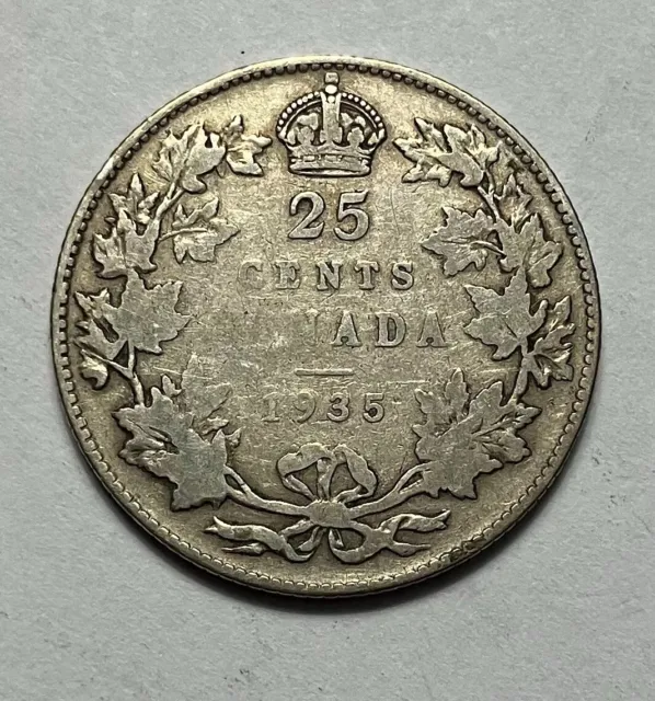1935 Canada Silver 25 cents
