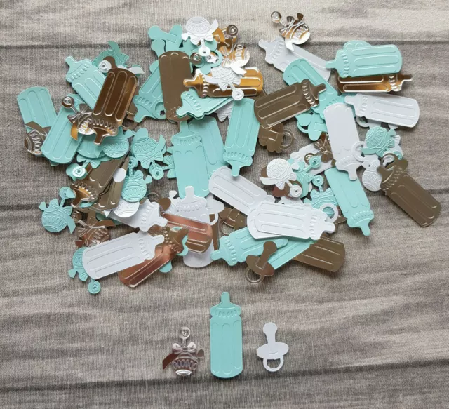 Baby Geburt Basteln Kleben Streuteile Dekorieren Tischdeko Scrapbooking