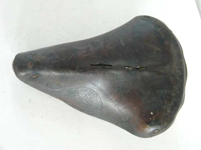 Selle Vélo Cuir EXCELSIOR Triomphe - Vintage Marron - Fabriquée En France
