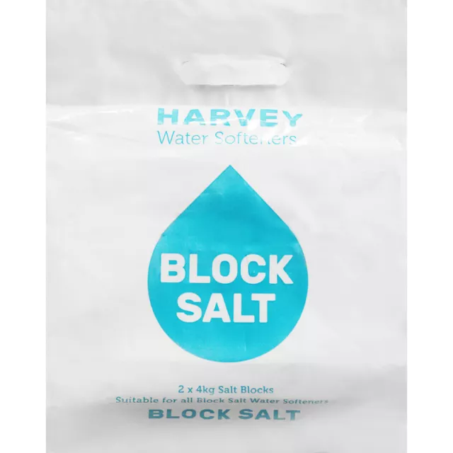 Ammorbidente acqua Harvey's Blocco sale compatibile con tutti gli addolcitori 2x4 kg