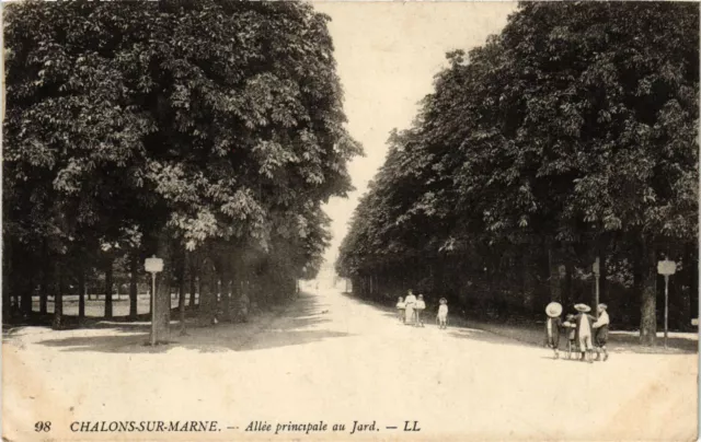 CPA CHALONS-sur-MARNE - Allée principale au Jard (742362)