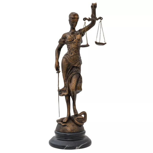 Escultura Justicia dama de la Justicia figura hierro piedra estilo antiguo 40cm